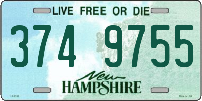 NH license plate 3749755