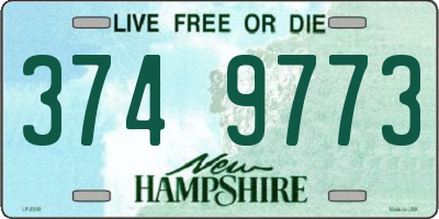 NH license plate 3749773