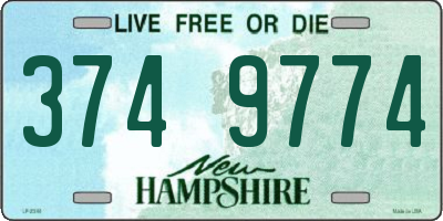 NH license plate 3749774