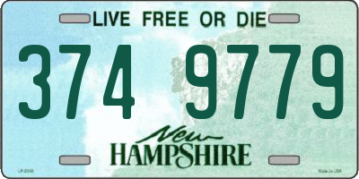 NH license plate 3749779