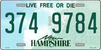 NH license plate 3749784
