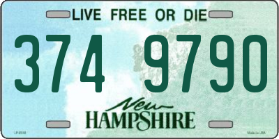 NH license plate 3749790