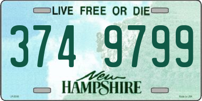 NH license plate 3749799