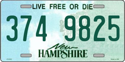 NH license plate 3749825