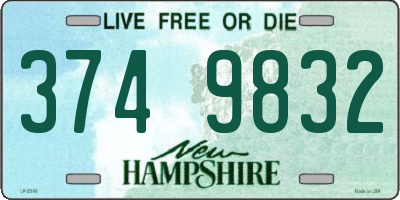 NH license plate 3749832