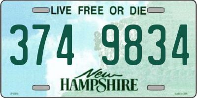 NH license plate 3749834