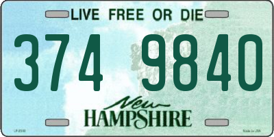 NH license plate 3749840