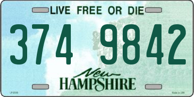 NH license plate 3749842