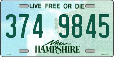 NH license plate 3749845