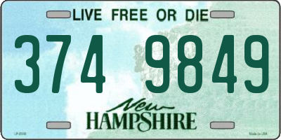 NH license plate 3749849