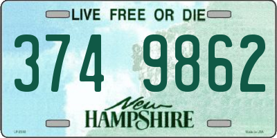 NH license plate 3749862