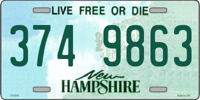 NH license plate 3749863