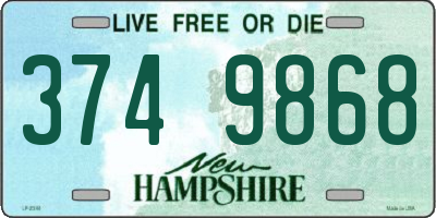NH license plate 3749868