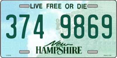 NH license plate 3749869