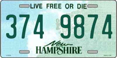 NH license plate 3749874