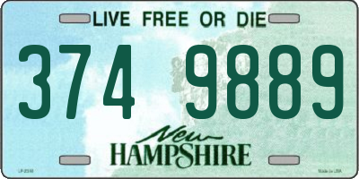 NH license plate 3749889