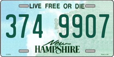 NH license plate 3749907