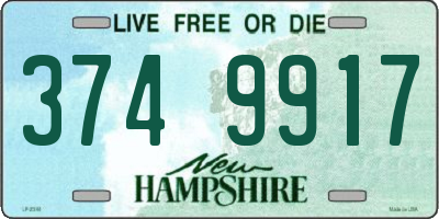 NH license plate 3749917
