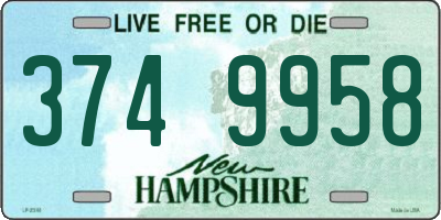 NH license plate 3749958