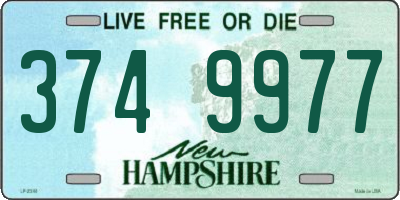 NH license plate 3749977