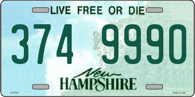 NH license plate 3749990