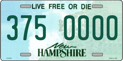 NH license plate 3750000
