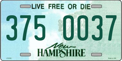 NH license plate 3750037