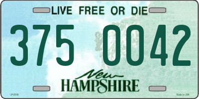 NH license plate 3750042