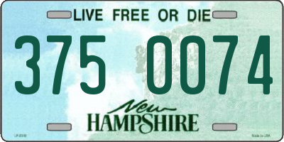 NH license plate 3750074
