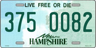 NH license plate 3750082