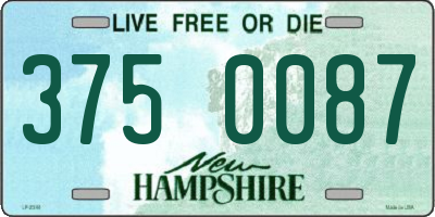 NH license plate 3750087