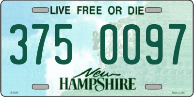 NH license plate 3750097