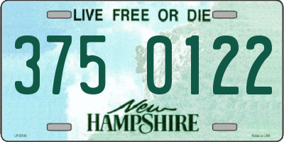 NH license plate 3750122