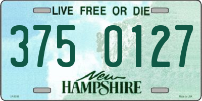 NH license plate 3750127