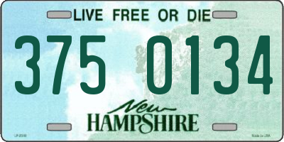NH license plate 3750134