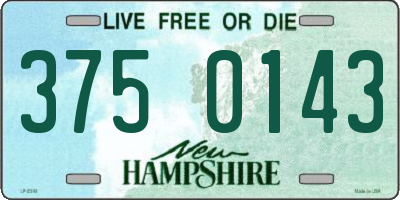 NH license plate 3750143