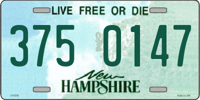 NH license plate 3750147