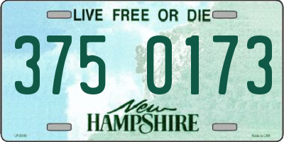 NH license plate 3750173