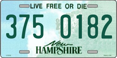 NH license plate 3750182