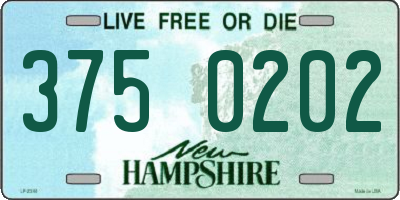 NH license plate 3750202