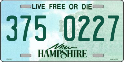 NH license plate 3750227