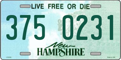 NH license plate 3750231