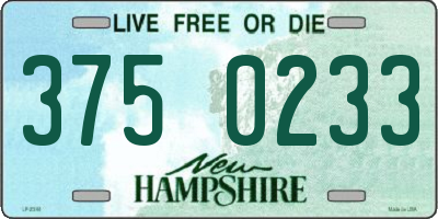 NH license plate 3750233