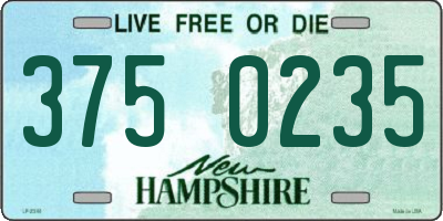 NH license plate 3750235