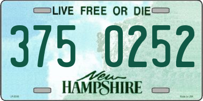 NH license plate 3750252
