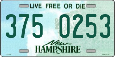 NH license plate 3750253