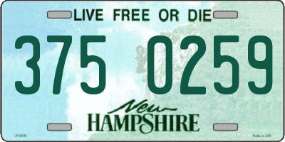 NH license plate 3750259