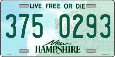 NH license plate 3750293