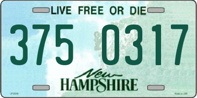 NH license plate 3750317