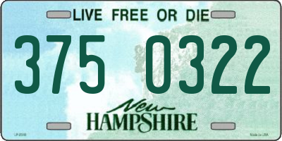 NH license plate 3750322